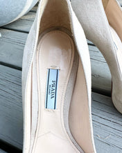 Load image into Gallery viewer, PRADA Suede Platform Peep-Toe High Heels