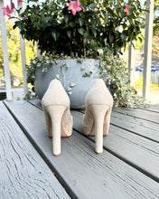 Load image into Gallery viewer, PRADA Suede Platform Peep-Toe High Heels