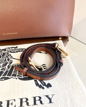 Load image into Gallery viewer, BURBERRY Large Banner House Check Leather Canvas Handle Bag