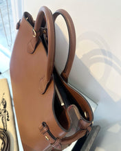 Load image into Gallery viewer, BURBERRY Large Banner House Check Leather Canvas Handle Bag