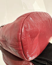 Load image into Gallery viewer, CHANEL Funny Tweed Bon Bon Tote in Burgundy Red Lambskin Leather