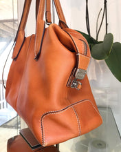 Load image into Gallery viewer, TOD’S Orange D-Styling Medium Bauletto Leather Tote Bag
