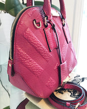 Load image into Gallery viewer, BURBERRY Small Orchard Embossed Leather Bowling Bag