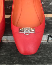 Load image into Gallery viewer, HERMES Ballerine Liberty Leather Ballet Flats