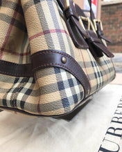 Load image into Gallery viewer, Vintage BURBERRY Haymarket Check Coated Canvas Leather Handle Bag