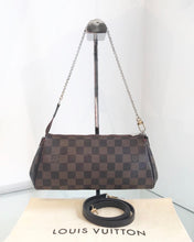 Load image into Gallery viewer, LOUIS VUITTON Brown Damier Ebene Eva Pochette