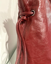 Load image into Gallery viewer, CHANEL Funny Tweed Bon Bon Tote in Burgundy Red Lambskin Leather