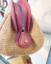 Load image into Gallery viewer, CHRISTIAN DIOR Limited Edition Floral Straw Raffia Leather Handbag
