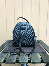 Load image into Gallery viewer, GUCCI GG Marmont Black Chevron Quilted Leather Backpack