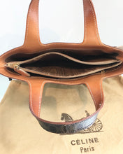 Load image into Gallery viewer, Vintage CELINE Brown Macadam Canvas Leather Handle Bag