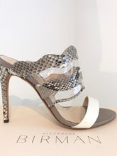 Load image into Gallery viewer, ALEXANDRE BIRMAN Stamped Python Leather High Heel Slides