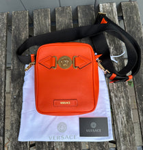 Load image into Gallery viewer, VERSACE Medusa Biggie Leather Messenger Bag
