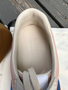 GUCCI Men’s Leather Suede Ace Bee Web Low Top Sneakers