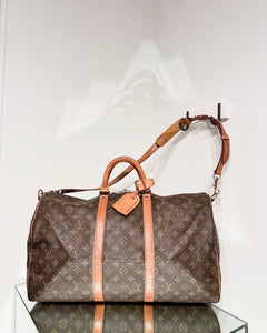 LOUIS VUITTON Monogram Keepall 50 Bandouliere Duffle Bag