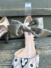Load image into Gallery viewer, EMILIO PUCCI Bow Embellished Satin Finish Ankle Strap High Heels
