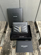 Load image into Gallery viewer, YSL Chevron Leather Card Holder
