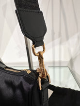Load image into Gallery viewer, VERSACE Medusa Black Nylon Hobo Shoulder Crossbody Bag
