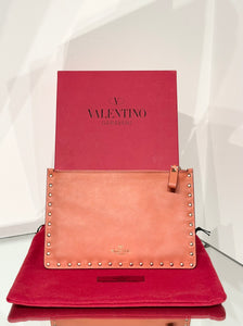 VALENTINO GARAVANI Rockstud Leather Pouch/ Clurch