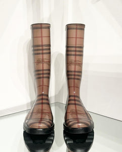 BURBERRY Haymarket Check Rubber Boots