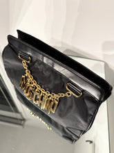 Load image into Gallery viewer, Moschino Vintage Black Nylon Leather Trim Clutch
