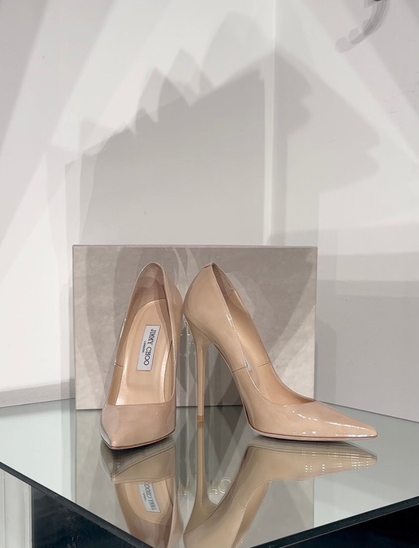 JIMMY CHOO Patent Leather High Heel Pumps