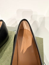 Load image into Gallery viewer, GUCCI Horsebit Black Leather Slip-On Loafers
