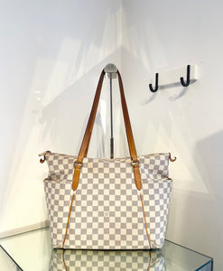 LOUIS VUITTON Damier Azur Totally MM Shoulder Tote