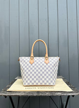 Load image into Gallery viewer, LOUIS VUITTON Damier Azur Canvas Saleya PM Bag

