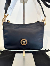 Load image into Gallery viewer, VERSACE Medusa Black Nylon Hobo Shoulder Crossbody Bag
