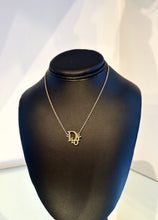Load image into Gallery viewer, CHRISTIAN DIOR Vintage Gold &amp; Crystal Logo Pendant Necklace
