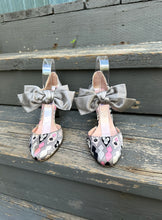 Load image into Gallery viewer, EMILIO PUCCI Bow Embellished Satin Finish Ankle Strap High Heels
