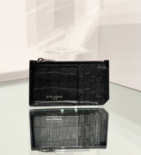 Load image into Gallery viewer, SAINT LAURENT Paris Leather Zip Card Holder
