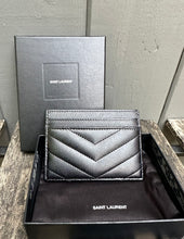 Load image into Gallery viewer, YSL Chevron Leather Card Holder
