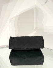 Load image into Gallery viewer, Moschino Vintage Black Nylon Leather Trim Clutch
