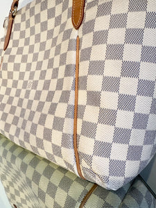 LOUIS VUITTON Damier Azur Totally MM Shoulder Tote