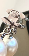 Load image into Gallery viewer, CHANEL CC Logo Rhinestone Pearl Stud Pierced Earrings
