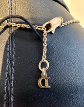 Load image into Gallery viewer, CHRISTIAN DIOR Vintage Gold &amp; Crystal Logo Pendant Necklace
