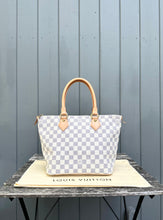 Load image into Gallery viewer, LOUIS VUITTON Damier Azur Canvas Saleya PM Bag
