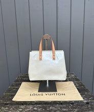 Load image into Gallery viewer, LOUIS VUITTON Vintage Perle White Monogram Vernis Reade PM Handle Tote
