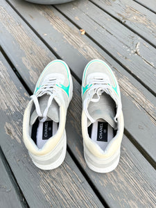 CHANEL Men’s Interlocking CC Leather Suede Lace Up Sneakers