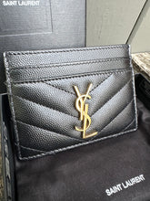 Load image into Gallery viewer, YSL Chevron Leather Card Holder
