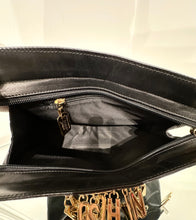 Load image into Gallery viewer, Moschino Vintage Black Nylon Leather Trim Clutch
