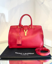 Load image into Gallery viewer, YVES SAINT LAURENT Mini Sac Ligne Y Leather Handle Tote
