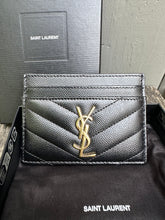 Load image into Gallery viewer, YSL Chevron Leather Card Holder

