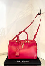 Load image into Gallery viewer, YVES SAINT LAURENT Mini Sac Ligne Y Leather Handle Tote

