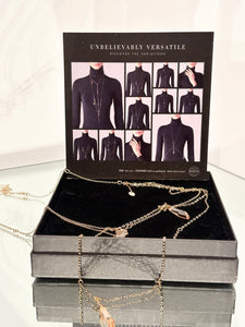 WOLFORD Julie Icy Gold Tone Swarovski Crystal Necklace