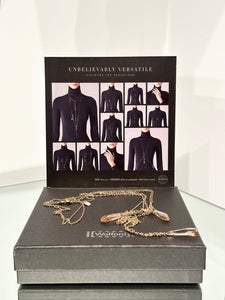 WOLFORD Julie Icy Gold Tone Swarovski Crystal Necklace