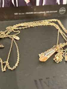 WOLFORD Julie Icy Gold Tone Swarovski Crystal Necklace