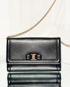 SALVATORE FERRAGAMO Vara Bow Mini Leather Crossbody Bag