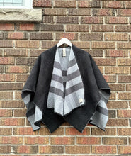 Load image into Gallery viewer, BURBERRY London England Extra Fine Merino Wool Reversible Cape Poncho
